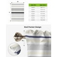 thumbnail image 6 of Black Grey Brown Striped Tie Up Curtains for Window, Modern Farmhouse Lines Simple Stripes Thermal Insulted Balloon Shade Adjustable Rod Pocket Curtains Valance for Kitchen Bathroom Café 52 x 45, 6 of 7