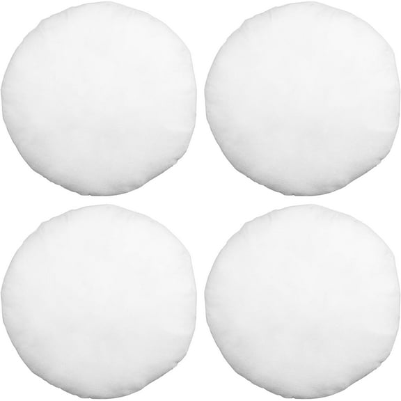 Pillow Insert 14" Round Polyester Filled Standard Cover (4 Pack)
