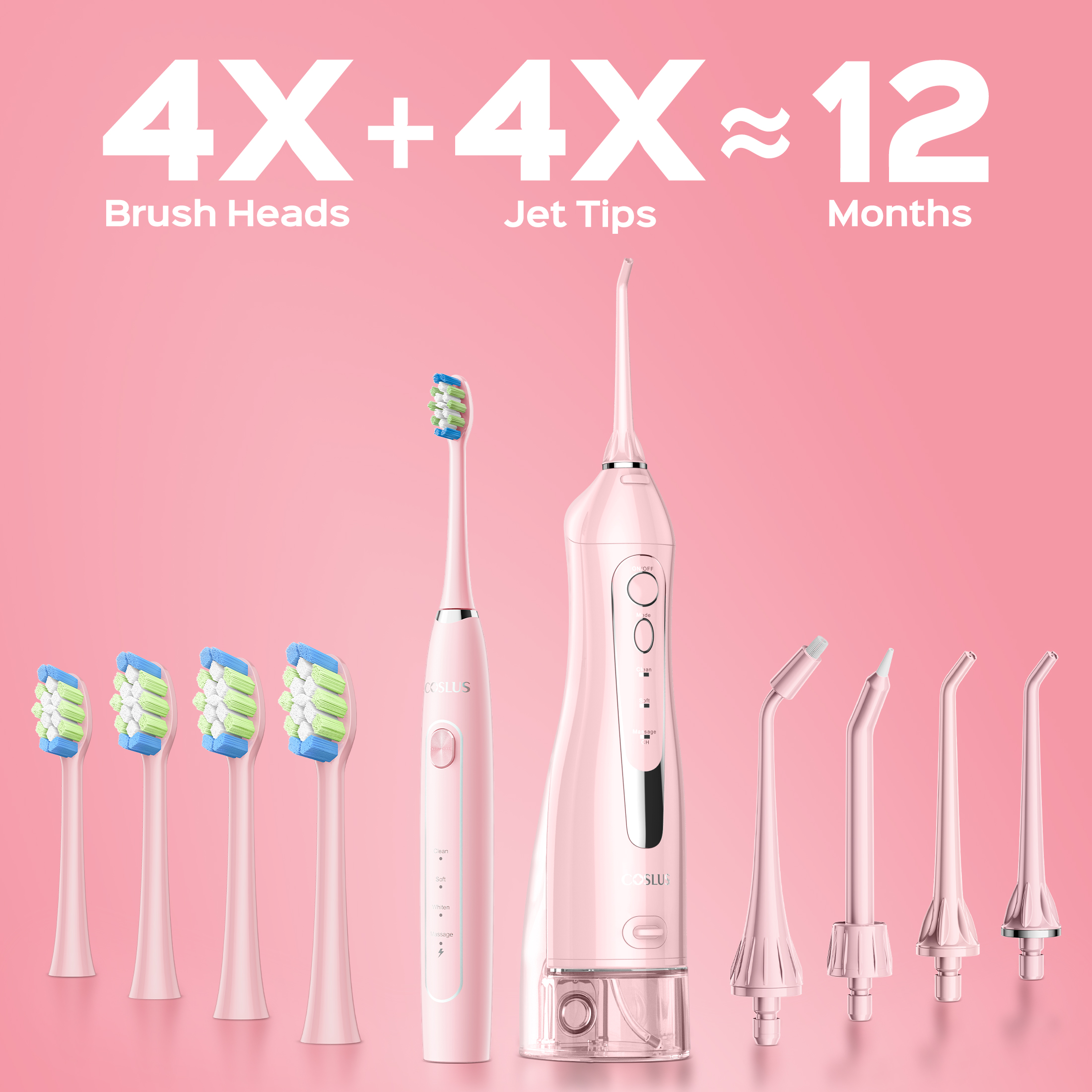 COSLUS 2-in-1 Electric Toothbrush & Water Flosser Combo photo 3