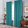 thumbnail image 3 of Deconovo Solid Back Tab and Rod Pocket Room Darkening Shades Insulated Thermal Window Coverings Blackout Curtains for Bedroom 52x84 inch Turquoise 2 Panels, 3 of 8