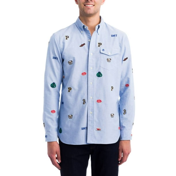 Polo Ralph Men's Embroidered Oxford Shirt, Medium -