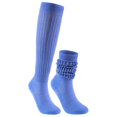 thumbnail image 4 of Crew Socks for Women, Audhol Medium High Tube Bubble Socks Fashionable and Versatile Socks Men and Women Socks of The Same Style Long Socks for Women Blue2 One Size, 4 of 5
