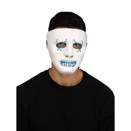 Illumo Blue LED Light Up Mask Halloween Costume Accessory