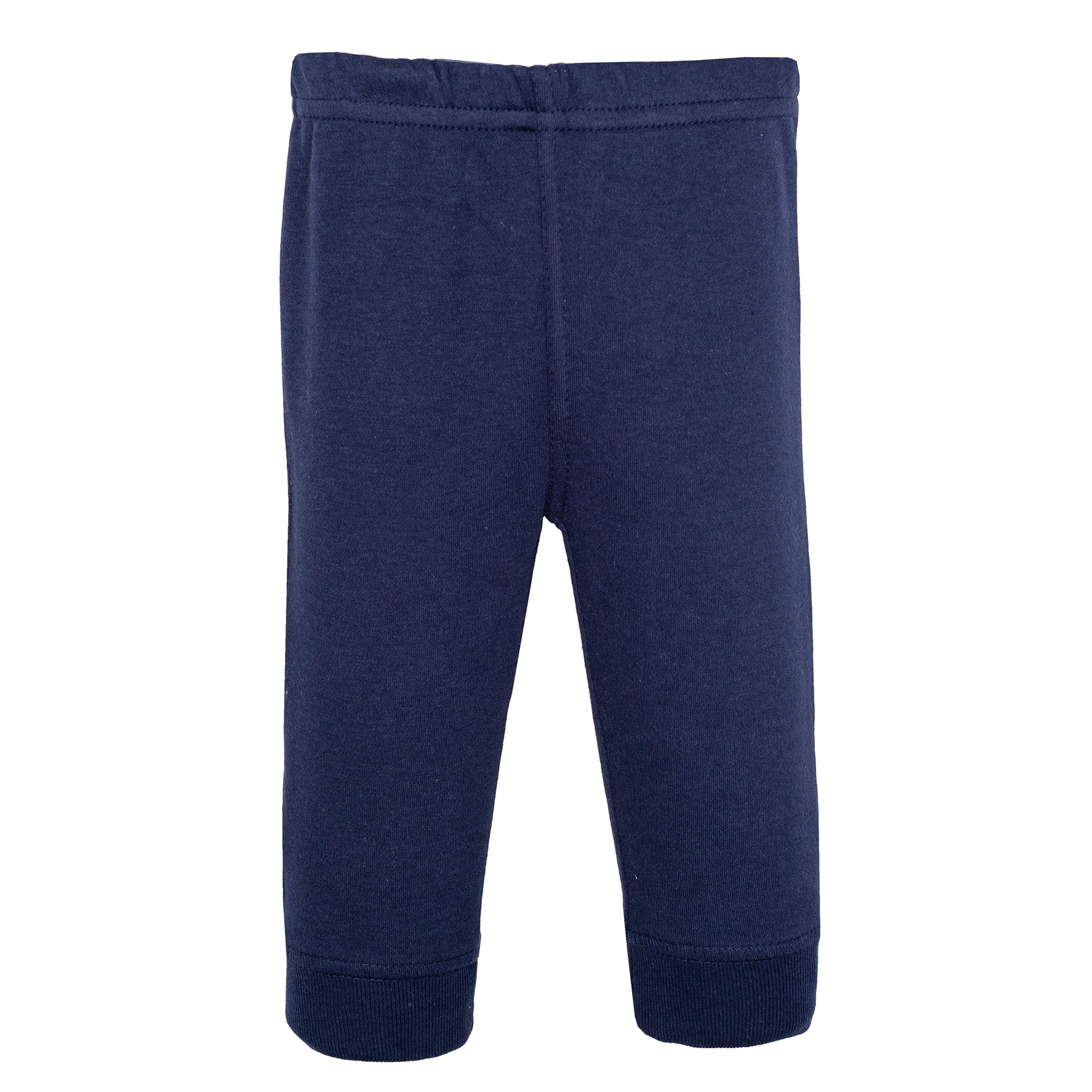 Hudson Baby Boy Cotton Pants and Leggings, Navy Gingham, 2T