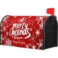 thumbnail image 4 of Merry Christmas Mailbox Cover Magnetic Standard Size 21x18 Inch Happy New Years Mail Box Post Cover Winter Snowflake Red Xmas Letter Box Wraps for Home Outdoor Garden Yard Decor, 4 of 6