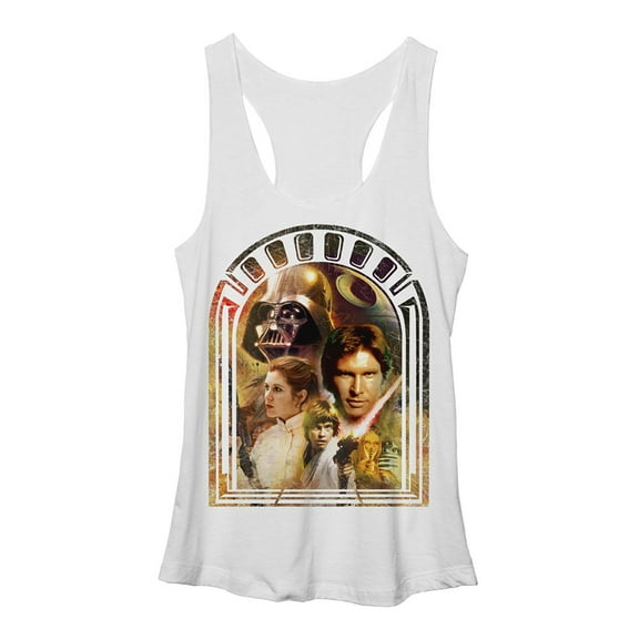 Women's Star Wars Doorway to Destiny Racerback Tank Top White Heather Medium