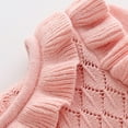 thumbnail image 7 of SUXIAN Toddler Girl Sweater Solid Knit Long Sleeve Thick Dress for Babies Kids Spring Winter Fashion Pink 3-4 Years, 7 of 7
