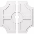 thumbnail image 2 of Ekena Millwork CMP40HS2-04000 40 in. OD x 4 in. ID Square Haus Architectural Grade PVC Contemporary Ceiling Medallion - 2 Piece, 2 of 4