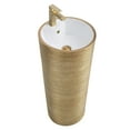 thumbnail image 5 of Fine Fixtures VANNES PEDESTAL 16"X16" BRUSHED GOLD, 5 of 5