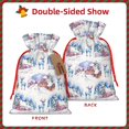 thumbnail image 2 of Naloa Snowy Cottage Holiday Scene Drawstring Christmas Bags, 3D Xmas Gift Bags, Christmas Wrapping Bags, Xmas Goodie Bags, Treat Pouch Bags, Party Favor Bags-Medium, 2 of 9