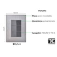 thumbnail image 2 of Placa Armada Inoxidable con 3 Apagadores Sencillos de Un Modulo Igoto gris oscuro INOX, 2 of 3