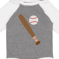 thumbnail image 4 of Inktastic Baseball Bat and Ball Boys or Girls Long Sleeve Baby Bodysuit, 4 of 5