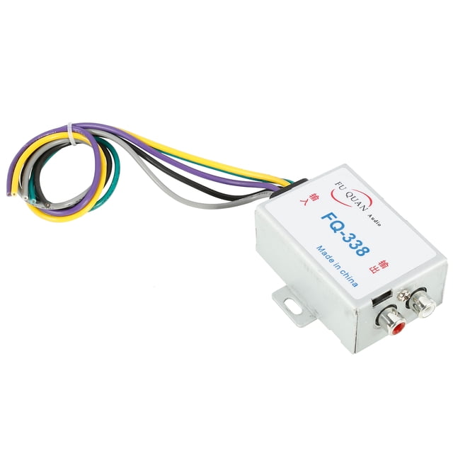 Vehicle Car High to Low Speaker to 2 Female RCA Socket Amplifier