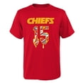 thumbnail image 2 of Youth Patrick Mahomes Red Kansas City Chiefs Mainliner Drip Player Name & Number T-Shirt, 2 of 3