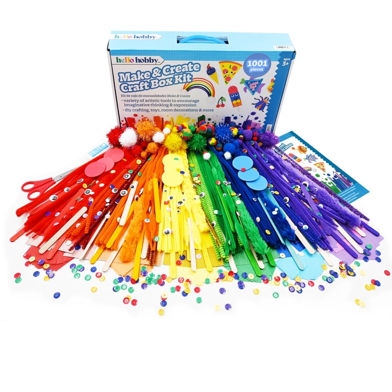 Hello Hobby Craft Supply Library, 700+ Piece All-in-One Kids Craft