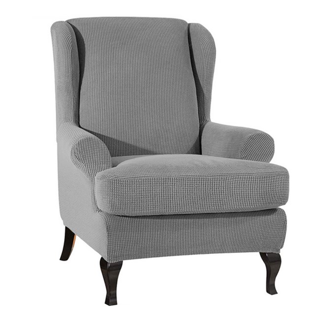 Mistaha Sofa Covers Wing Chair Elastic Fabric Stretch Couch Slipcover Polyester Spandex Furniture Protector (Light