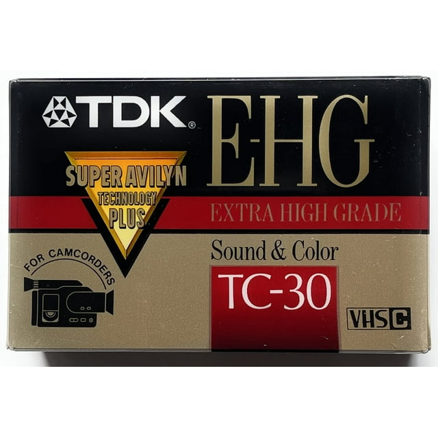 Cinta VHS-C TDK E-HG Sound & Color TC-30 para videocámaras