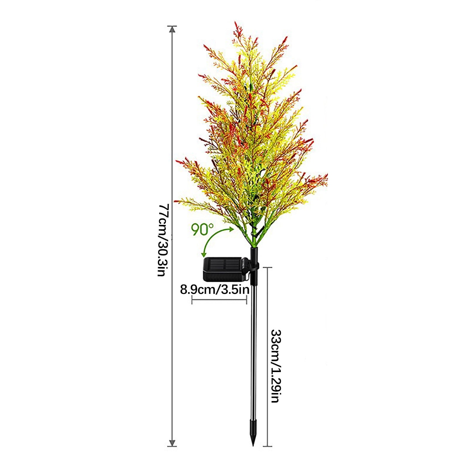Cadorn Solar-Powered Pine Tree Stake Lights – Outdoor Waterproof Garden Lawn Lights for Christmas & Holiday Decorations
