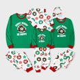 thumbnail image 1 of Conjuntos de pijamas navideños a juego para toda la familia Donut Worry Be Happy Pantalones con cordón y bolsillos, 1 of 5