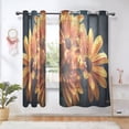 thumbnail image 6 of BZSMCE Window Curtain Panels Fashion Radiant Orange Blossoms Printed 63x42in/63x52in, 6 of 7