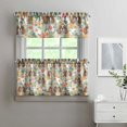 thumbnail image 2 of Flower Puppy 3-Piece Kitchen Curtains Set Kitchen Curtains Sets with Valance for Windows Rod Pocket Machine Washable Kitchen Decor(54"x18"+2x27.5"x24"), 2 of 6