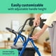 thumbnail image 3 of Andador con ruedas Medline de acero para adultos con movilidad reducida, color azul, capacidad de peso de 158 kg, ruedas de 15 cm, plegable, asas ajustables, ideal para personas mayores., 3 of 5