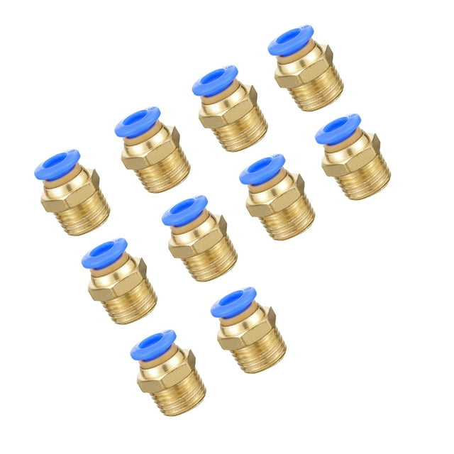 mmirethe 10 Pieces Portable Pneumatic Hose Connector Replacement Reusable Fast Release Pipe Brass Connectors Accessories PC6-02