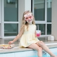 thumbnail image 3 of Kids Sunglasses for Girls, Mermaid Shells Round Flower UV Protection Sunglasses for Outdoor Beach Holiday Cute Eyewear Party Accessories, Age 3-12 Years, 3 of 7