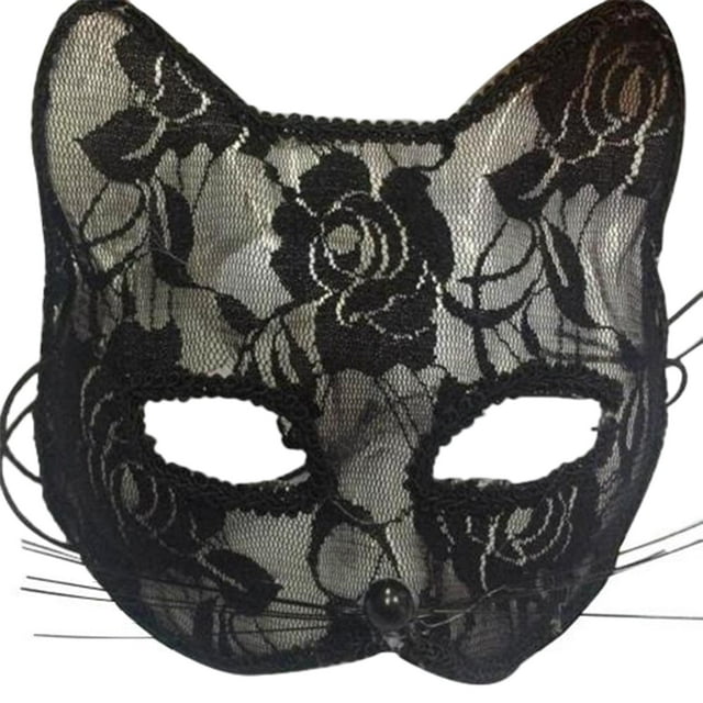 Máscara de disfraces Hugo Mardi Gras de lujo encaje negro