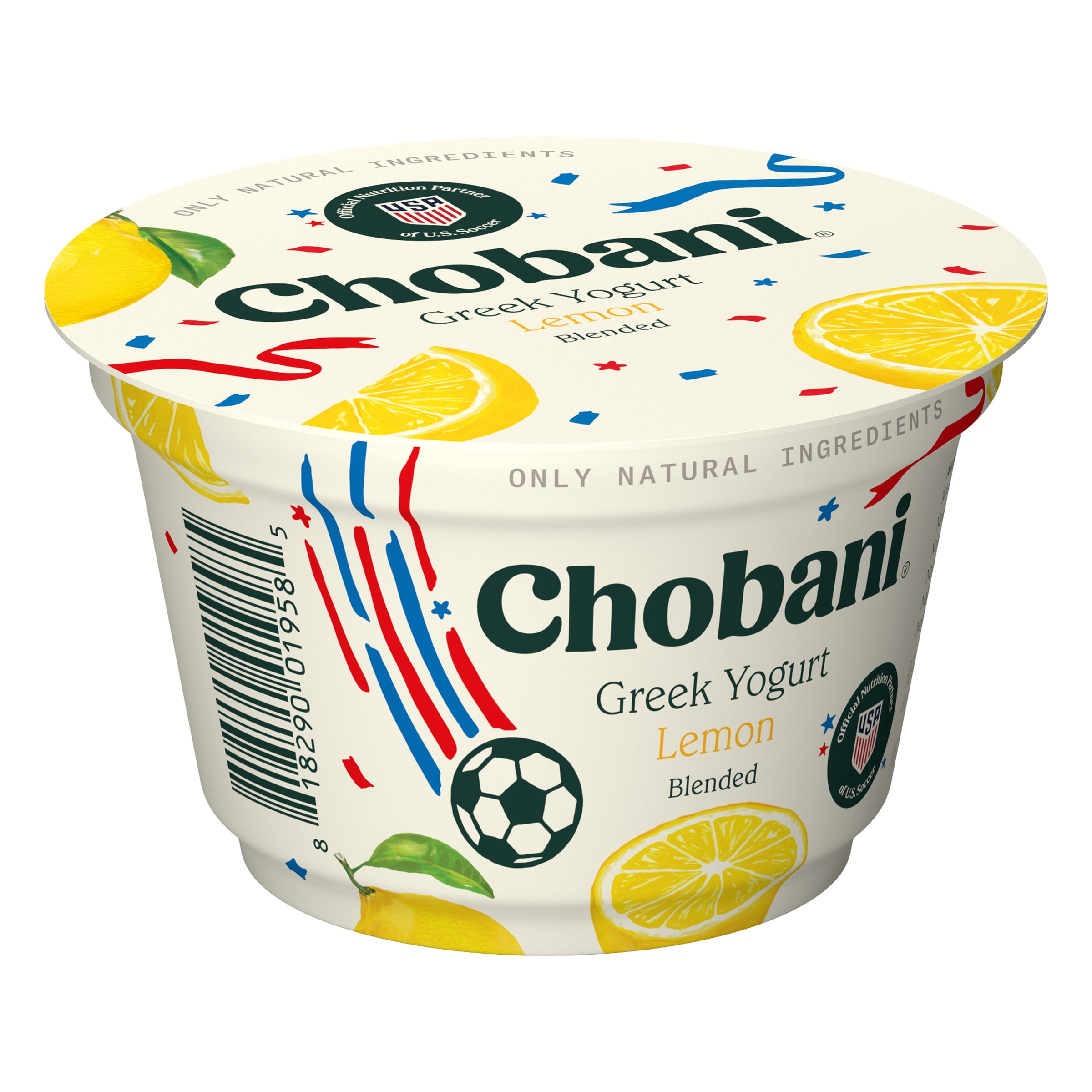 Chobani Low-Fat Greek Yogurt Lemon Blended 5.3 oz Cup