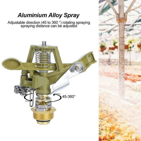YLSHRF Aluminium Alloy Spray,Nozzle Spray,G3/4inch Aluminium Alloy Garden Lawn Rocker Arm Irrigation Nozzle Water Spray Sprinkler Head