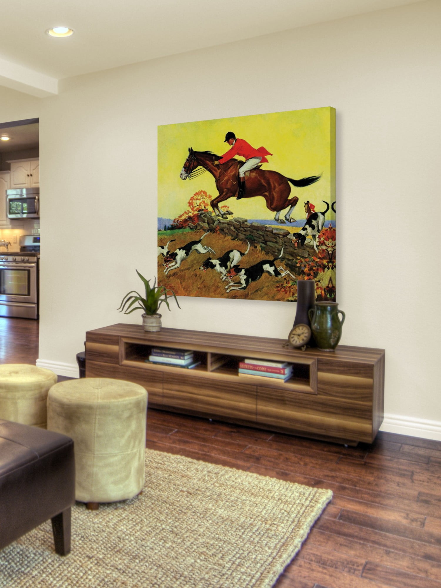 Marmont Hill Fox Hunter by Robert Keareote Painting Print on Canvas