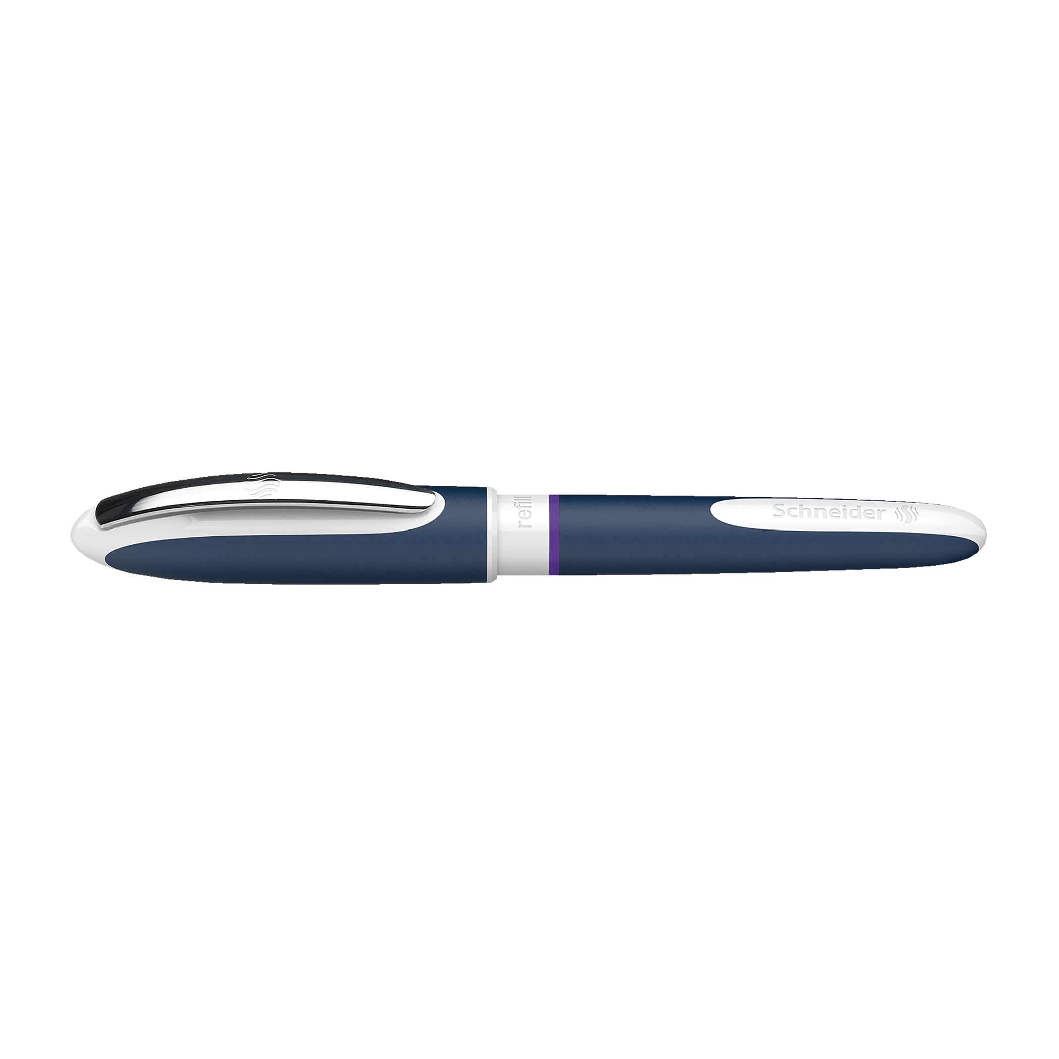 Schneider One Change Refillable Rollerball Pens, 0.6 mm, Violet, Pack of 5