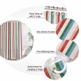thumbnail image 3 of Small Stall Shower Curtain 48x72 Inch Narrow Half Size Red Green Blue Striped Bath Curtains Bathroom Decor, Modern Farmhouse Stripes Waterproof Fabric Shower Curtain Set with Hooks 48 Inch, 3 of 7