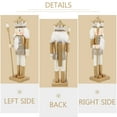 thumbnail image 2 of Wooden Nutcracker Figurine Wood Nutcracker Wedding Desktop Decor Garden Decor, 2 of 9