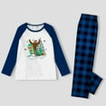 thumbnail image 4 of Bigfoot Family Christmas Pajamas with Blue Plaid Pants and Holiday Design, Sizes NB to 6XL with Pet Outfit, 4 of 7