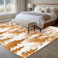 thumbnail image 5 of Burnt Orange Forest Large Area Rugs for Bedroom Living Room, Soft Non Slip Carpet Bedside Rug, Contemporary Silhouette Abstract Art Rectangular Floor Cover Kitchen Accent Rug 6'x9' for Office, 5 of 9