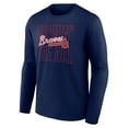 thumbnail image 2 of Men's Navy Atlanta Braves Pitch Out Long Sleeve T-Shirt, 2 of 3