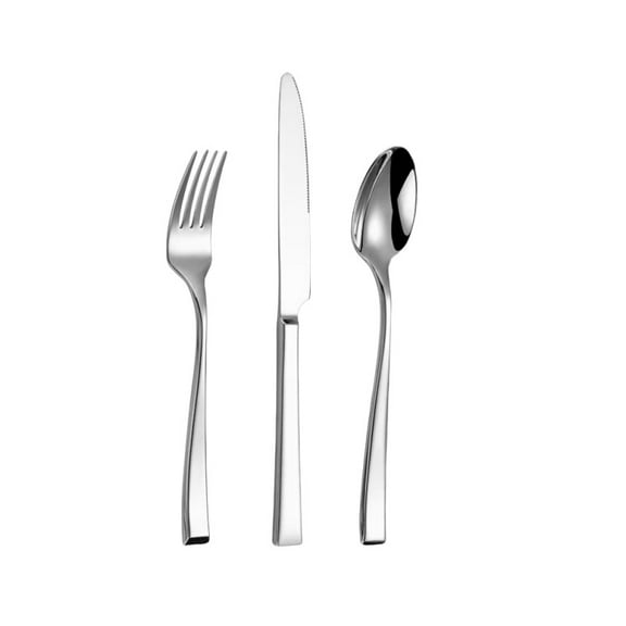 3 Piece Silverware, Premium Stainless Steel Flatware Set, Mirror Polished Flatware Set, Durable Household Kitchen Flatware Set, Includes Fork Knife Spoon Set