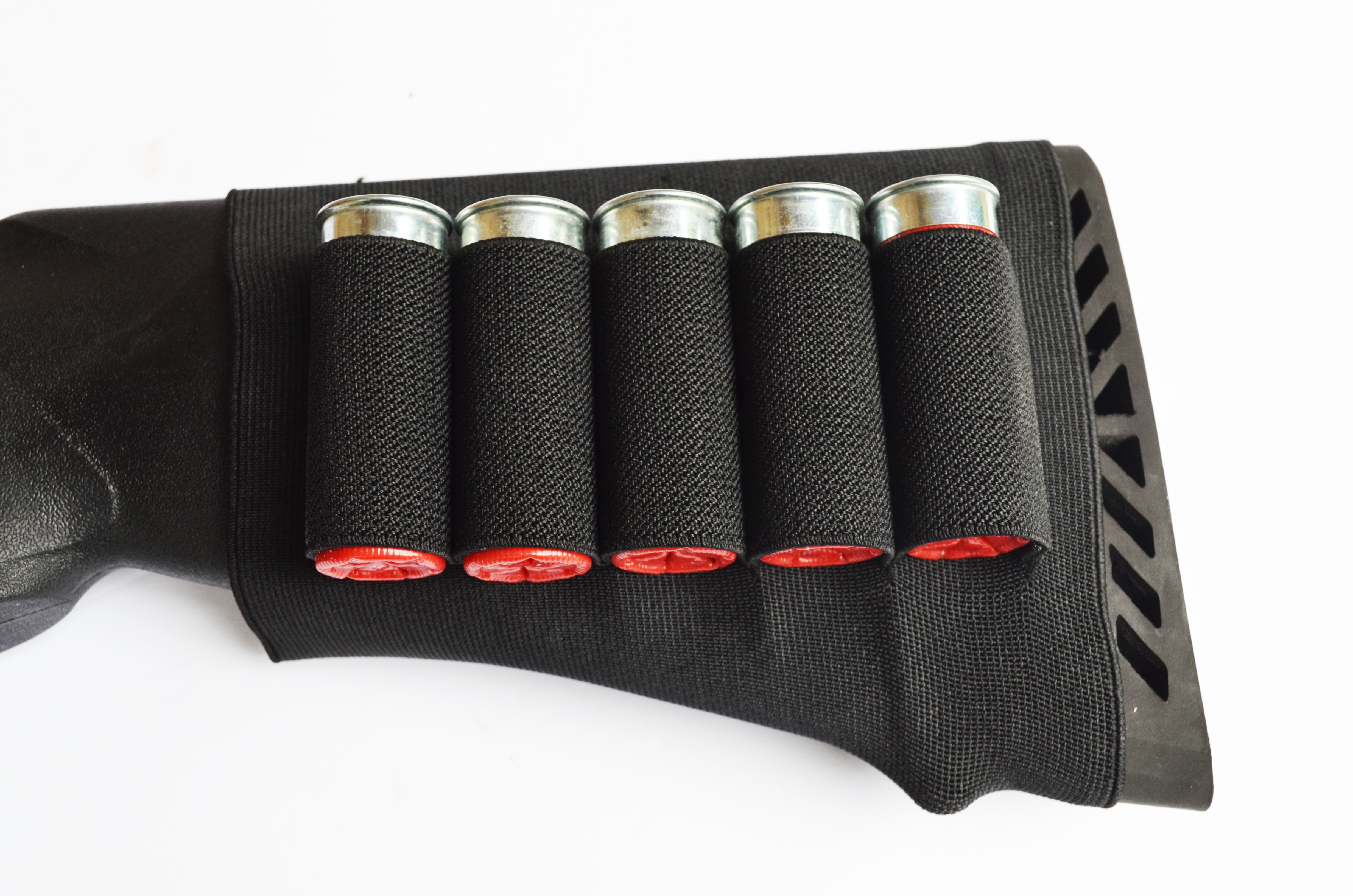 Stretchy Neoprene Shotgun BUTTSTOCK Ammo Pouch Shell Holder for 12 Ga
