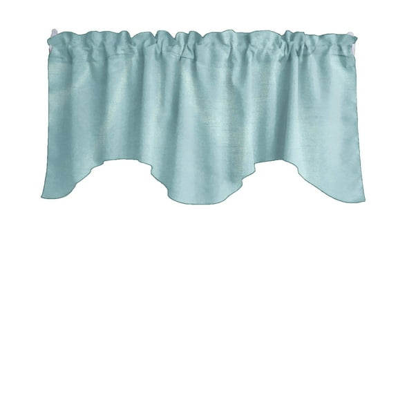 Faux Silk Dupioni Solid Scalloped Window Valance 58" Wide / 20" Tall