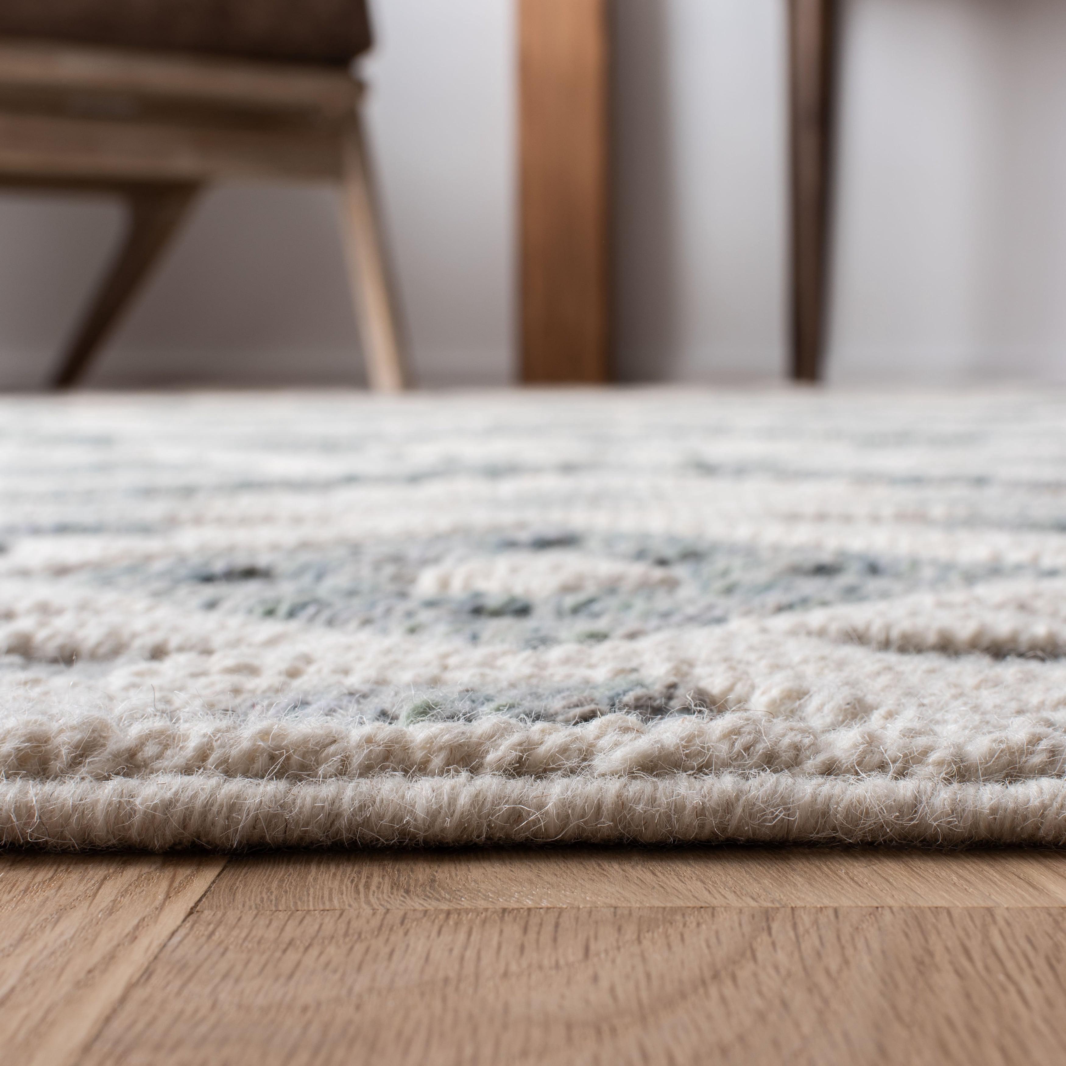 SAFAVIEH Natura Steve Geometric Area Rug, Cream/Aqua, 8' x 10'
