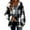 Black, variant on Aboser Women's Plaid Shacket Winter Fleece Jacket Coat Watm Button Down Hoodie Fuzzy Sherpa Shackets Outwear with Pockets