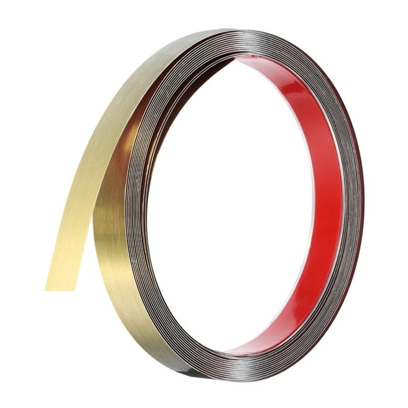 Uxcell Gold Trim Peel and Stick, Self Adhesive Mirror Trim Border 13ft x 0.8" for Mirror Frame Wall Cabinet Tile Edge Molding