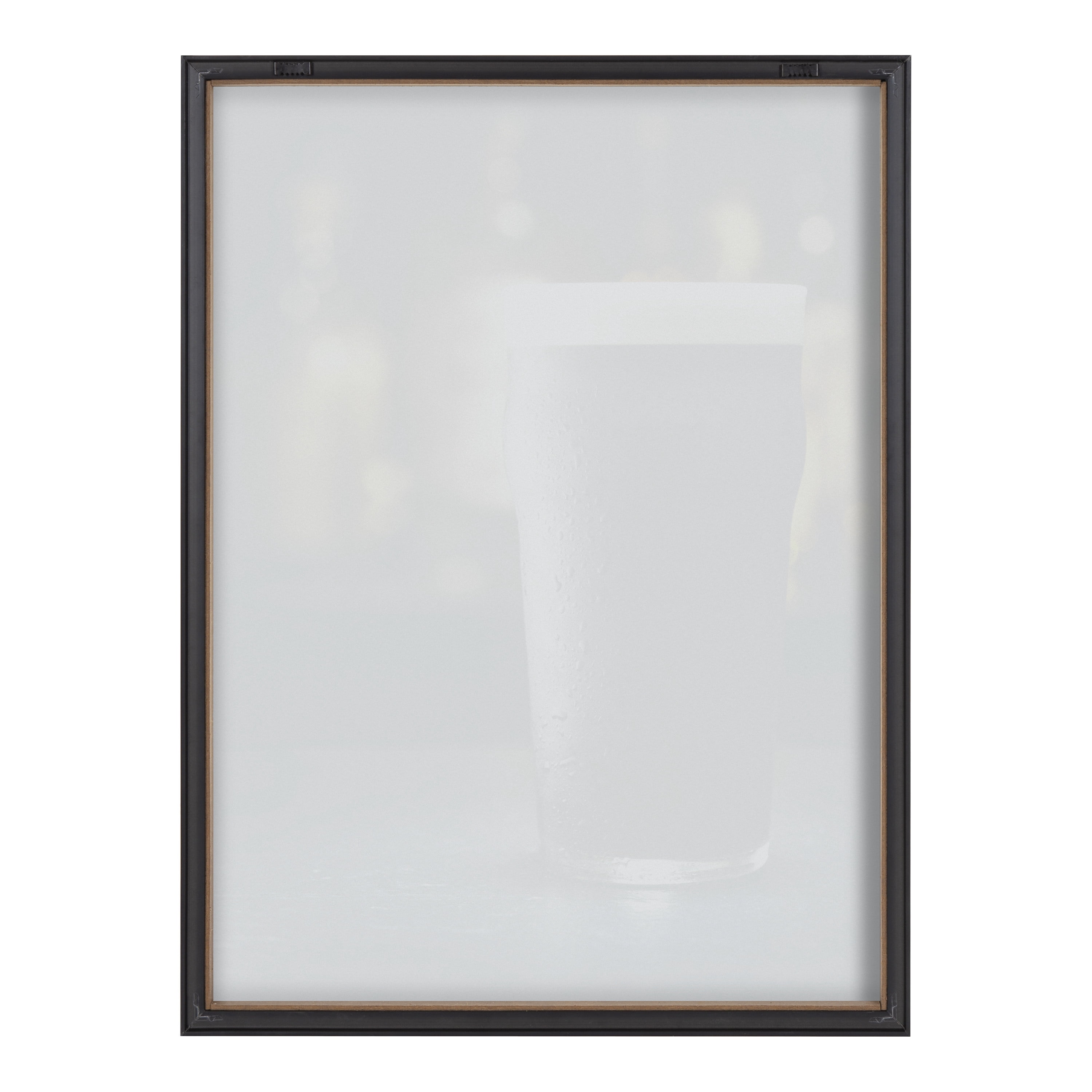 Kate and Laurel Blake Stout Framed Printed Glass Wall Art by Emiko and Mark Franzen of F2Images, 18x24 Gray, Decorative Beer Art for Wall