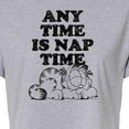 thumbnail image 3 of Garfield - Nap Sketch - Juniors Cropped Cotton Blend T-Shirt, 3 of 5