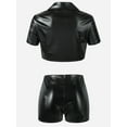 thumbnail image 3 of Faux Leather Licorice Shorts Set, 3 of 5