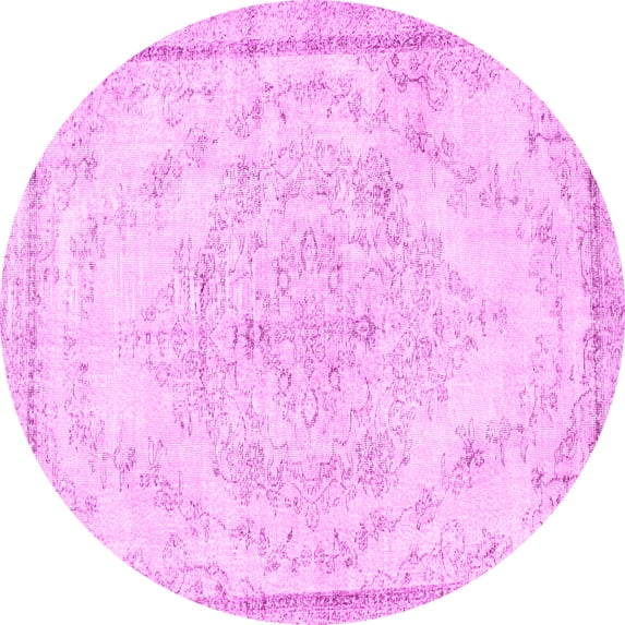 Ahgly Company Indoor Round Persian Pink Traditional Area Rugs, 8' Round