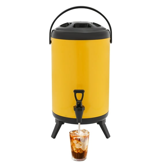 10L Hot & Cold Drink Dispenser with Spigot, Stainless Steel Insulated Beverage Dispenser,Thermal Drink Container for Tea,Coffee,Milk,Juice,Soup, Catering,Party