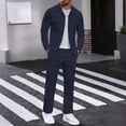 thumbnail image 6 of Miqool Mens 2 Piece Corduroy Outfits Lapel Button Up Shirt Elastic Waist Long Pants Matching Set Casual Shirt and Pants Set S‑3XL, 6 of 6